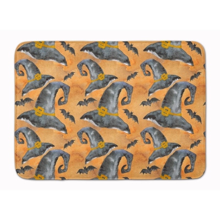 Carolines Treasures Watecolor Halloween Witches Hat Machine Washable Memory Foam Mat BB7523RUG